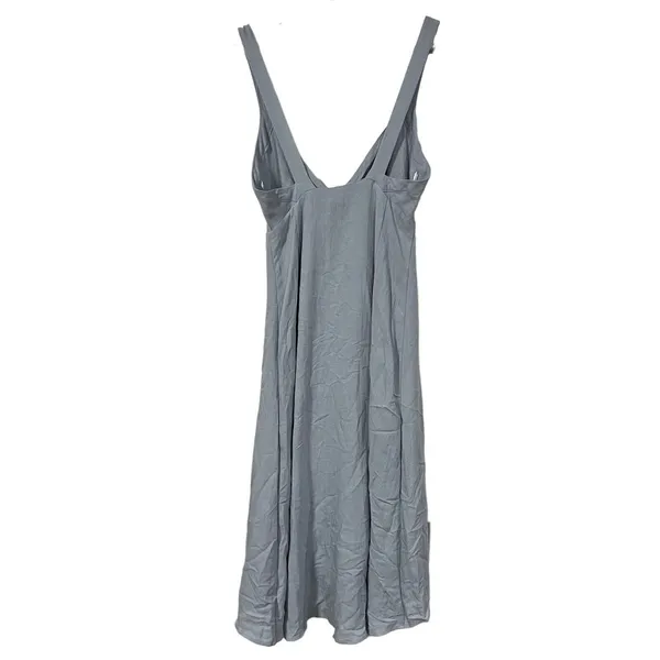 ASTR The Label S Midi Dress Light Blue Tie Front Button Down ALD42178 Summer - Image 12