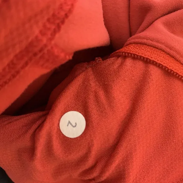 Lululemon Toasty Tech Quilted Elbow Love Red Coral 1/2 Zip Jacket Coat Sz 2 - Image 10