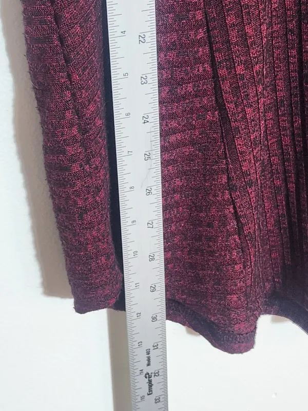 Maurices Burgundy and Black Ribbed Knit Tunic Size XL - Image 6