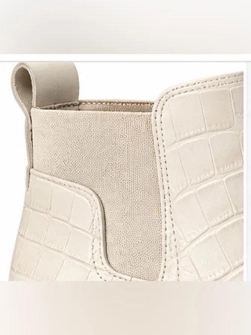 Dolce Vita Huey H2O Ivory Croc-Embossed Chelsea Boots – Size 8.5 - Image 7