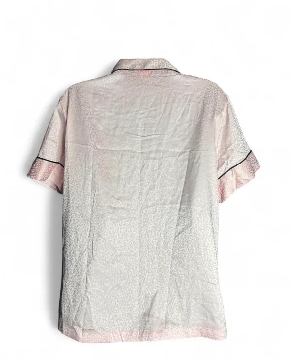Victoria's Secret pink satin button up shirt Size S #lingerie #satin - Image 2