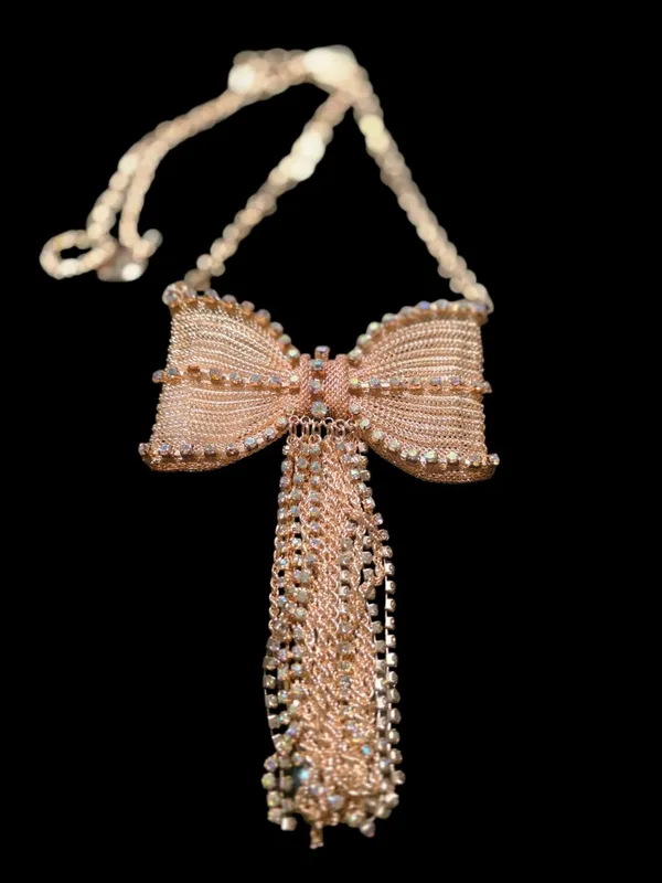 Betsy Johnson Rose gold Bowtie Necklace - Image 2