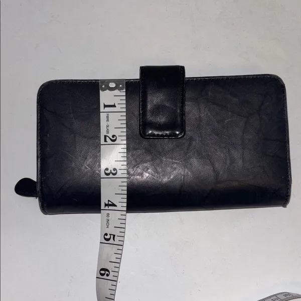 Safe Keeper Black Genuine Leather Wallet Multiple Card Holders Snap/Zip Closure - Image 11