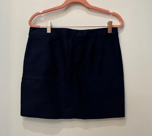 NWT J. CREW NAVY blue ANCHOR EMBELLISHED PENCIL SKIRT sz 4. - Image 5