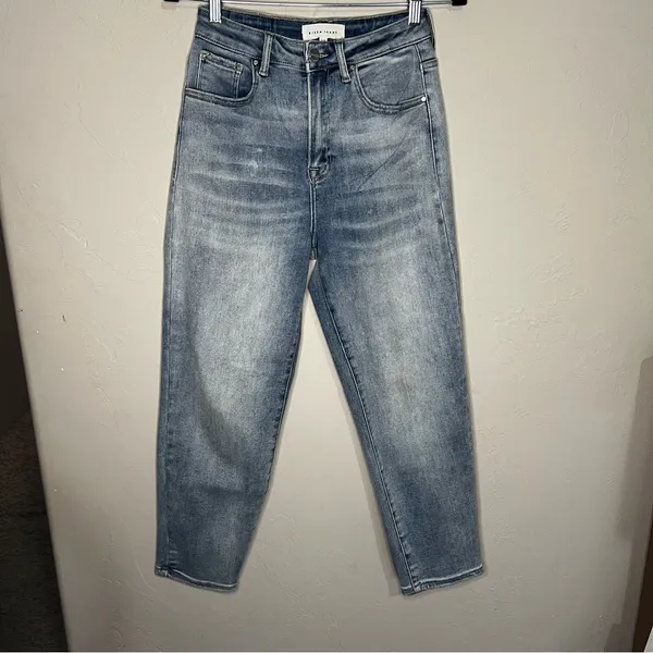 Risen High‎ Rise Tummy Control Crop Mom Denim Jeans - Image 4