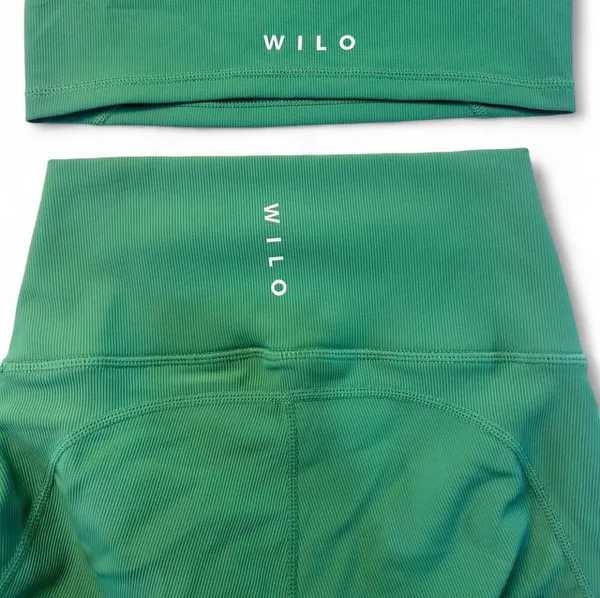 Alo Green Wilo matching leggings and tanktop set - Image 4