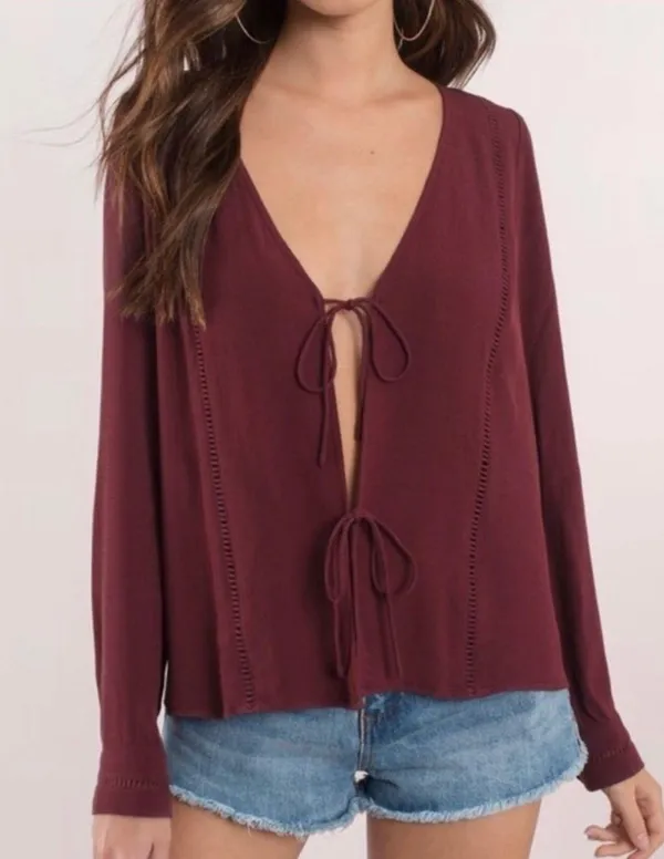 Tobi Dark Purple Top - Image 2