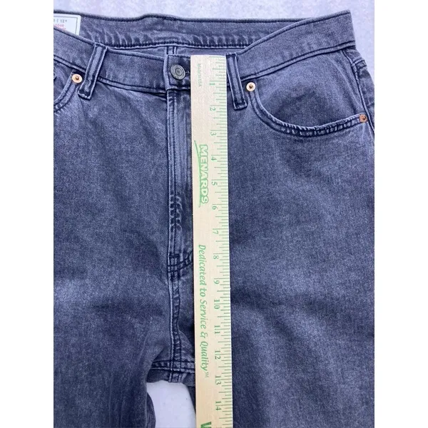 Gap Loose High Rise Jeans Womens 31/12R Washed Black‎ Straight Leg - Image 7