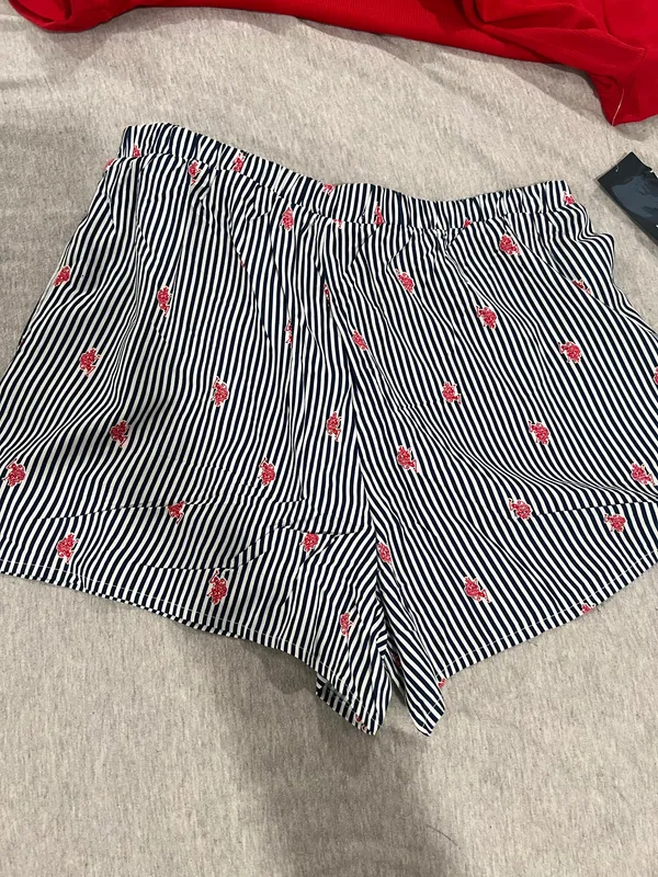 U.S. Polo Assn. ' Red Short Sleeve Henley Top with shorts set Size M - Image 4