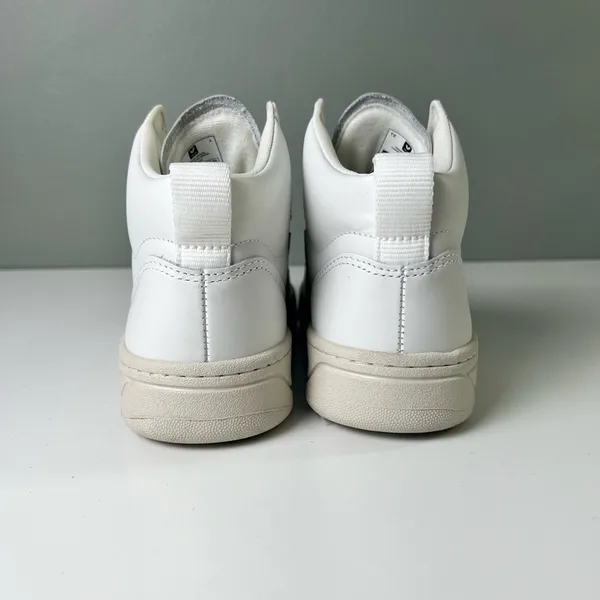 Veja V-15 Leather Extra White Suede Organic Cotton Natural High-Top Trainers 6 - Image 6