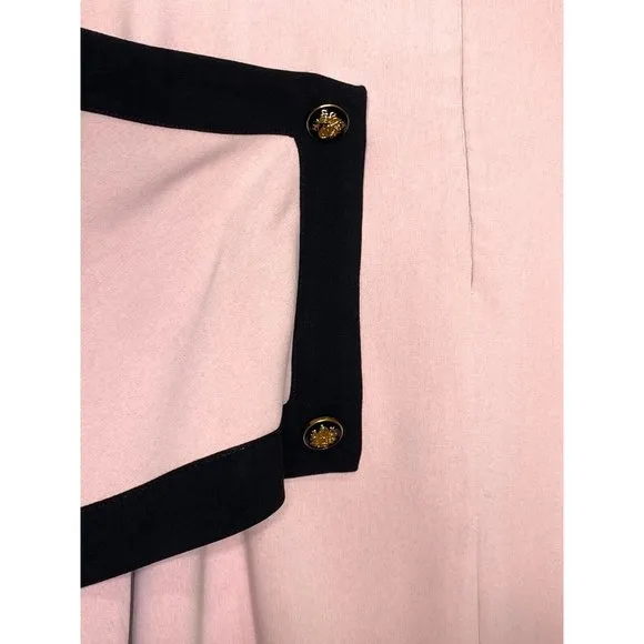 Misslook Pink Shift Dress size 10 Wrap Lined MIDI Business‎ Retro - Image 5