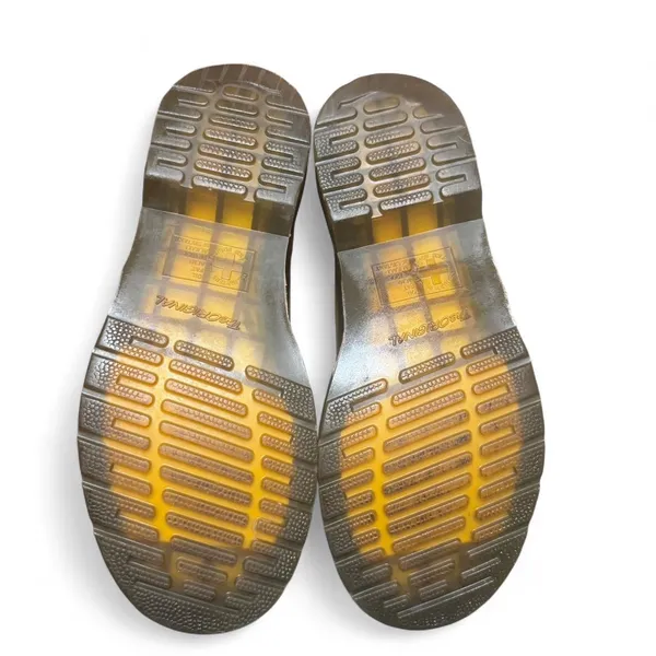 Dr. Martens Black smooth Leather Oxford Shoes Women’s 7 Yellow Stitch Lace Up - Image 6