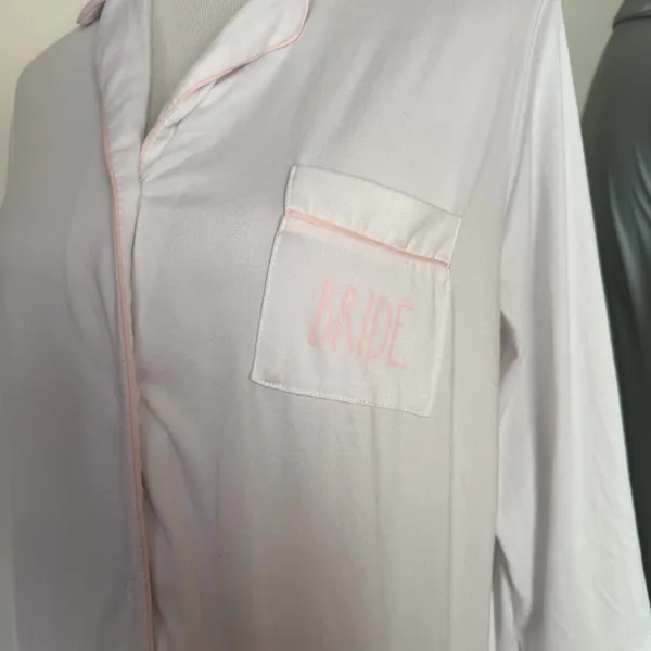 Rae Dunn Medium White Bride Sleep Shirt - Image 2