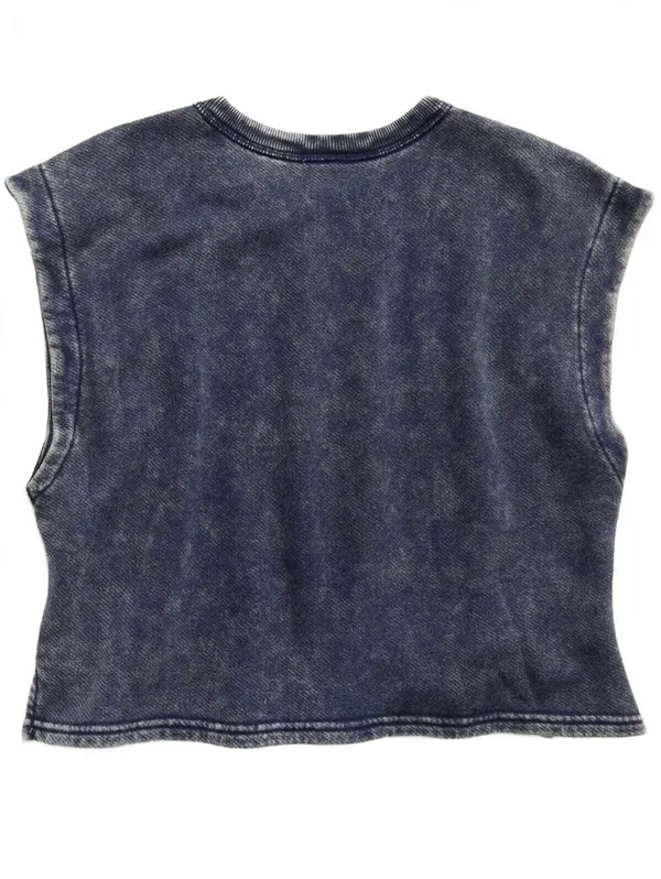 AE OFFLINE By Aerie Keep It 100 Terry Muscle T-Shirt American Eagle NWT Navy M - Image 4