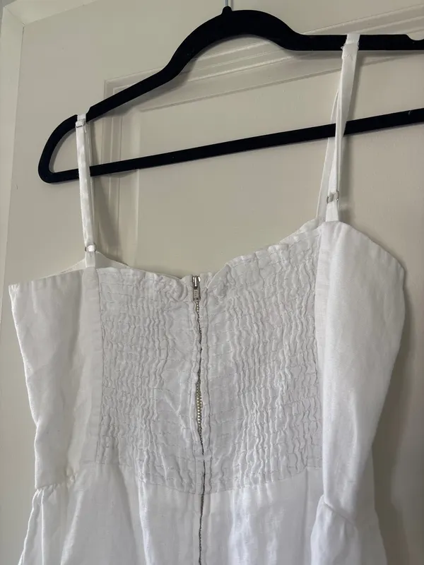 Reformation White Midi Dress - Image 4