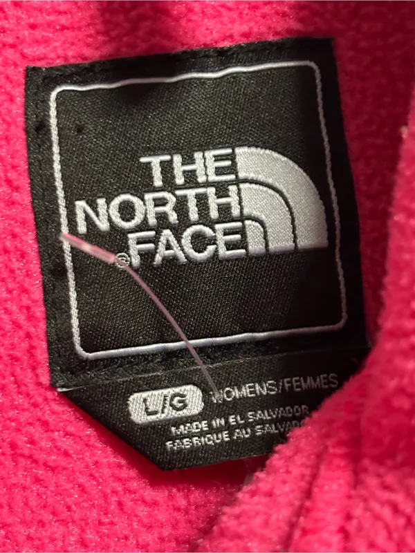 The North Face Women’s Pink and Gray Colorblock Fleece Jacket - Image 4