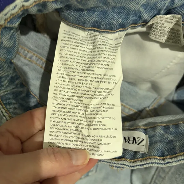 Zara Women's Denim Shorts High Waist Distressed Frayed 8 Festival Light Blue - Image 5
