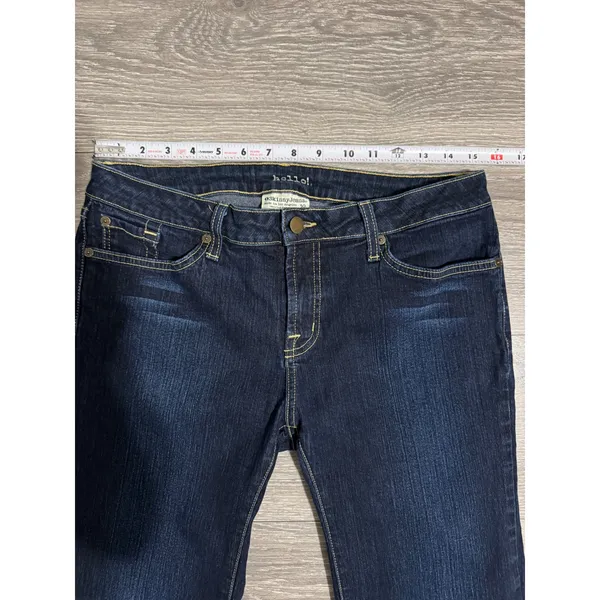 Hello! SkinnyJeans Size 30 Dark Wash Bootcut 30x32 Denim‎ Indigo Low Rise Y2K - Image 4