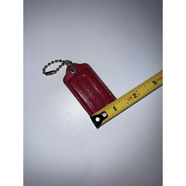 Fuschia Pink Coach Hangtag Tag‎ Dark Pink Patent Leather - Image 4