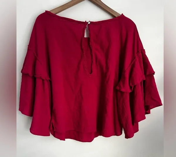 fuchsia pink gauze top relaxed - Image 2