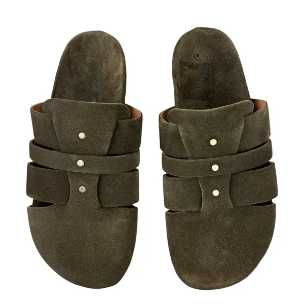 Free People Mule Clogs Sunday Season Khaki Green Slip On Women’s 36 USA 6 - Image 3
