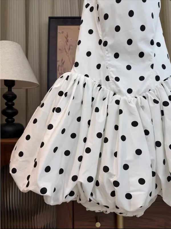 Babyboo Maricia Mini Dress - Black Polka Dot Print, Xl - Image 5