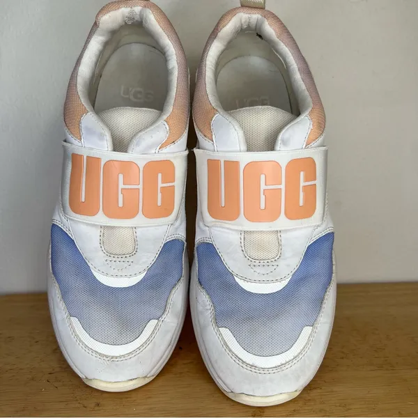 UGG  Women's La Flex Sneaker‎ Scallop Gradient 6 whithe pink & blue - Image 10