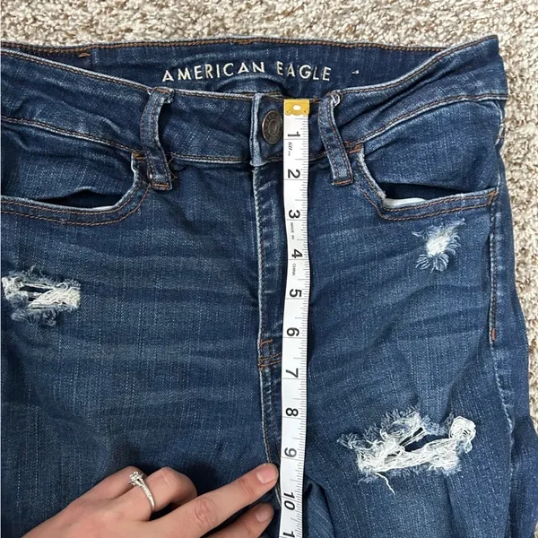 American Eagle Hi-Rise Jegging Denim Jeans Skinny Distressed High Rise Stretch 6 - Image 6