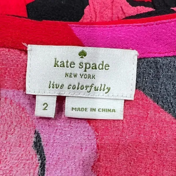 Kate Spade Deco Rose Peplum Top in Orient Red Women’s 2 - Image 5