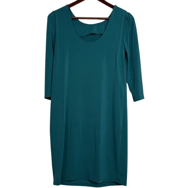 Rosie Pope Audra Maternity 3/4 Sleeves Mini Dress Scoop Back Back XS Ocean - Image 13