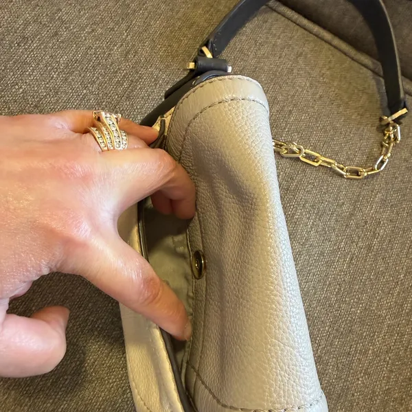 Tory Burch Gray and Cream Women's Bag - Image 4