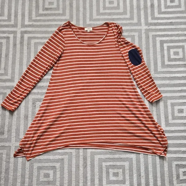 Umgee Orange Asymmetrical Long Sleeve Tunic - Image 5