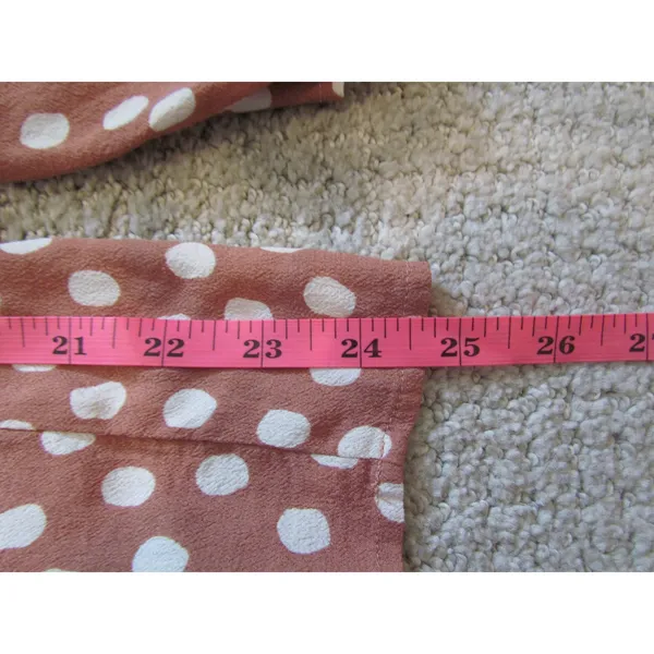 Abercrombie & Fitch Jumpsuit XS Mauve Polka Dot Halter Wide Leg Boho Summer - Image 3
