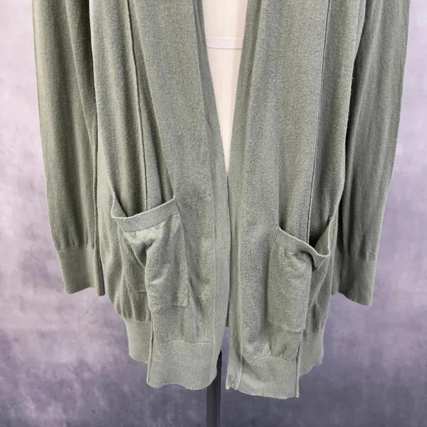 Abercrombie‎ Fitch Cardigan Sweater Women Medium Open Front Soft Layering Earthy - Image 4