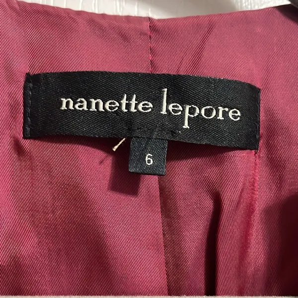 Nanette‎ Lepore Casino Royale Double Breasted Belted Dress Minimalist Career Y2K - Image 4