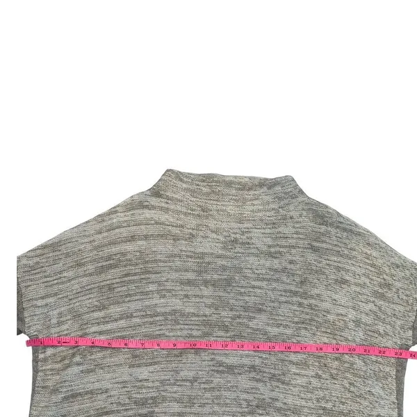Kinross 100% Cashmere Marled Gray Taupe Mock Neck Dolman Sleeve Sweater S - Image 8
