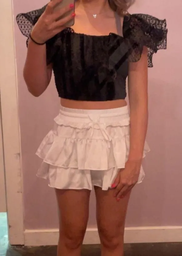 White Ruffle Skirt - Image 3