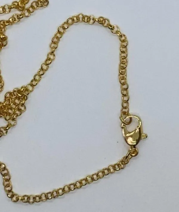 Gold-Tone Rhinestone Iridescent Pendant Necklace - Image 7