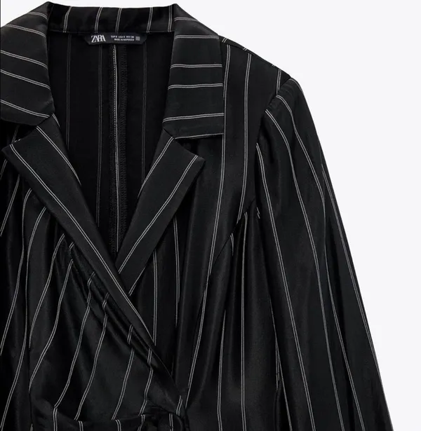Zara Pinstripe Blazer Dress - Image 6