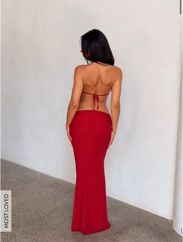 Tiger Mist Evanna Maxi Dress - Red. Size Xs. - Image 2
