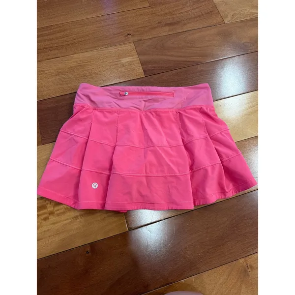 Lululemon Pace Setter Skirt Womens Pink Pleated Running Tennis Skort LW8AC6R 4 - Image 2