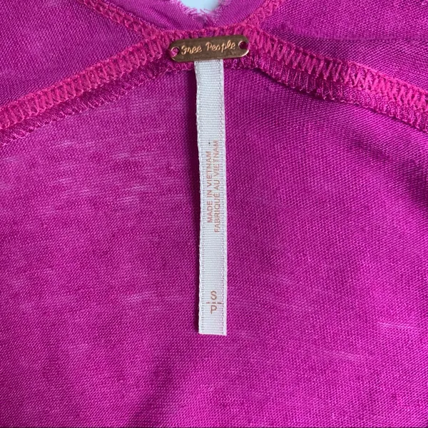 Free People New Vibes Tank Top Pink Small S Lightweight Embellished Boho NWT - Image 11