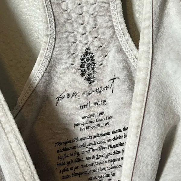 (IR) NWOT Free People Movement Good Karma Long Tank in Vintage Ice Grey - Image 5