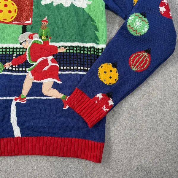 Blizzard Bay Ugly Christmas Sweater Adult LG Santa Mrs Claus Pickleball Holiday - Image 2