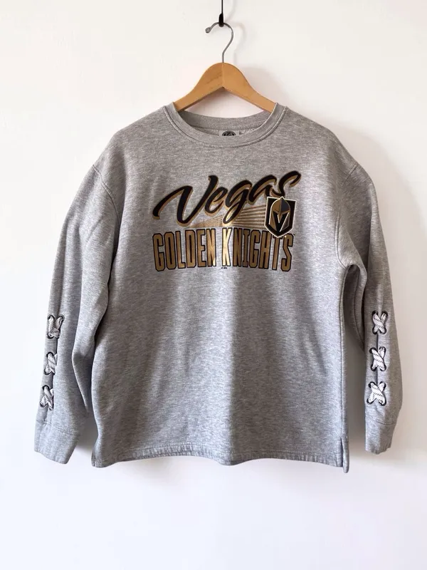 VGK Gray Crewneck Sweatshirt Women’s large - Image 2