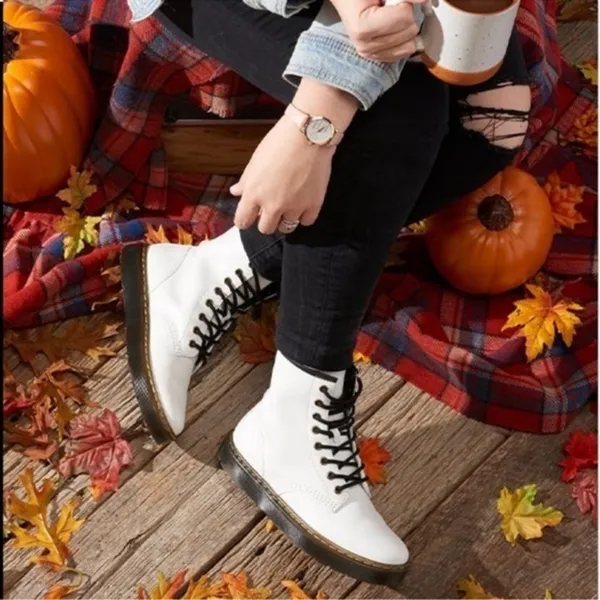 Dr. Martens 1460 W Patent Leather Boots Women’s Sz 6 - Image 2