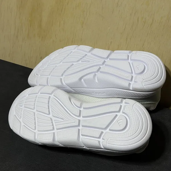Adidas Cloudfoam Flex Laces Womens 6 White Silver Walking Shoes JS4891 New - Image 7