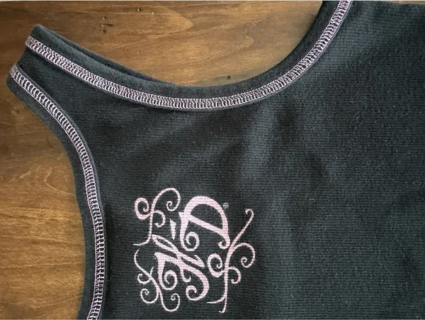 Harley Davidson Womens Small Black Ribbed Tank Top Pink Graphic Rhinestones Y2K - Image 11