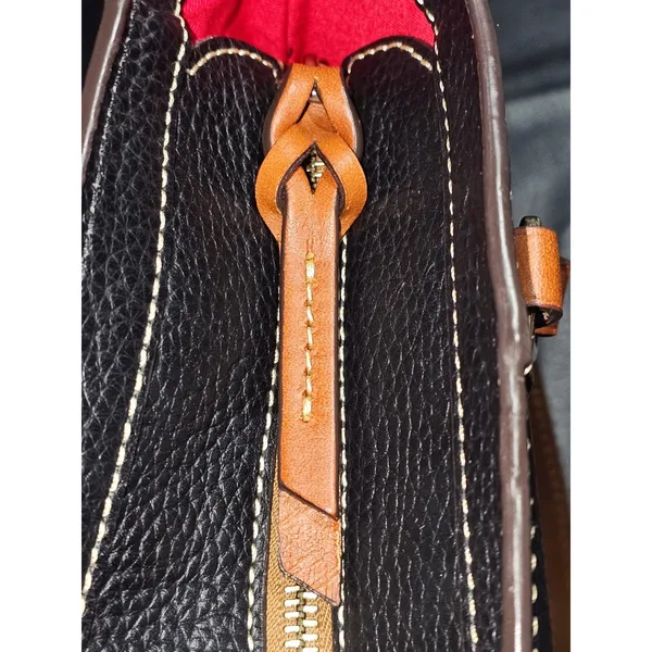 Dooney & Bourke Black Pebbled‎ Leather Lexington Shopper Tote Handbag Purse - Image 5