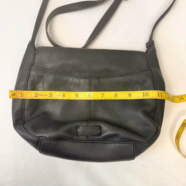 Vince Camuto Crossbody Women's Leather Black Bag Shoulder Purse Classic Pebbled - Image 6